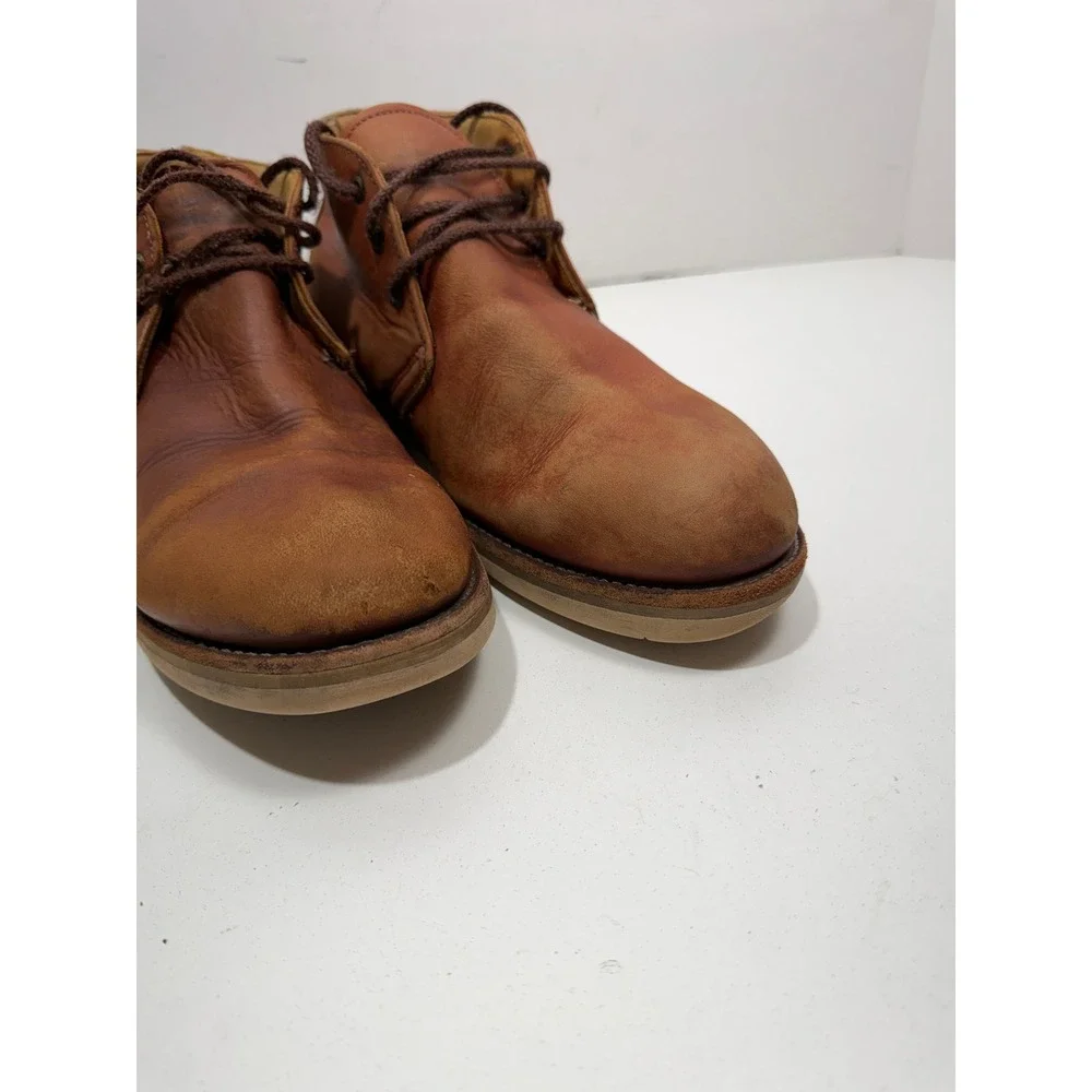 Red Wing 595‎ Mens Leather Chukka Boots Brown Soft Toe EH Rated Made in USA 12
